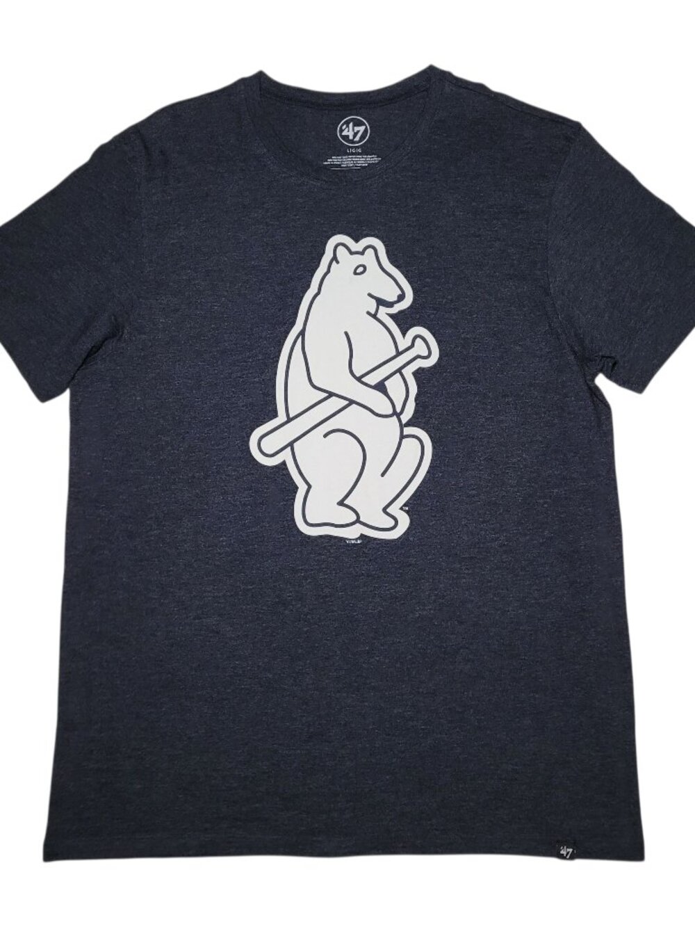 '47 Brand Chicago Cubs 1914 Throwback Walking Bear Navy T-Shirt Mens Large MLB